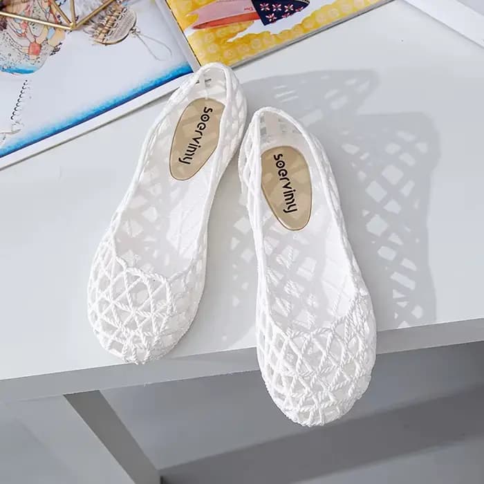 Sandales en plastique pour femmes, vêtements d'extérieur, pour infirmières, fond souple, fond plat, 