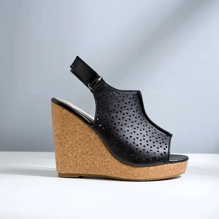 Sandales compensées à talons hauts pour femmes, chaussures d'été pour femmes, plate-forme Peep Parke