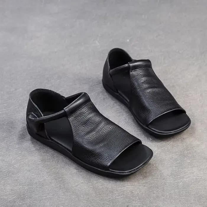Sandales rétro plates d'été pour femmes – Style Vintage, semelle intérieure confortable, usage quoti