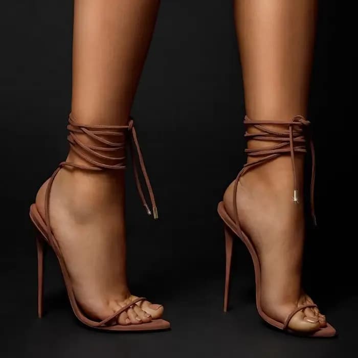 MKKBathroom U-Sandales romaines à la mode pour femmes, nouvelles lanières de rinçage, talons aiguill