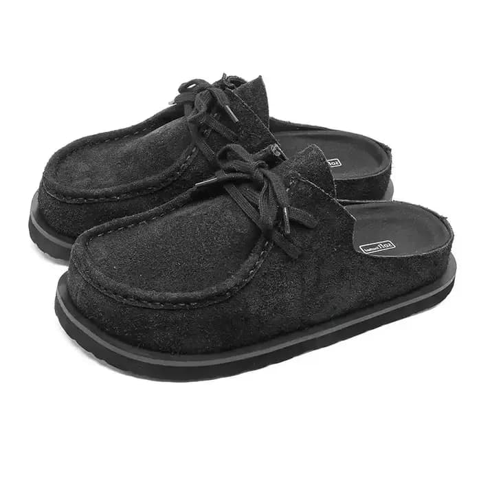 Sabots et mules en cuir suédé de vache pour femmes et hommes, à enfiler, confortables, souples, à ta
