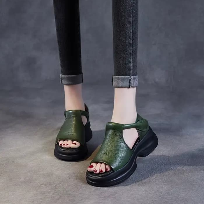 DRKANOL 2026 chaussures d'été femmes sandales à talons épais nouveau Design crochet et boucle en cui