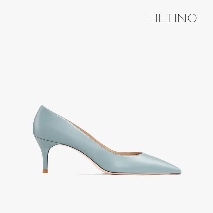 Escarpins à talons hauts et bout pointu pour femmes, escarpins à talons aiguilles en cuir souple ble