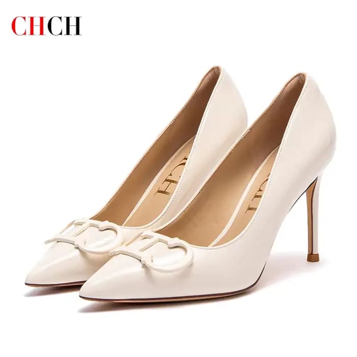 CHCH – chaussures à talons hauts pour femmes, chaussures pointues avec boucle en métal, pour fête de