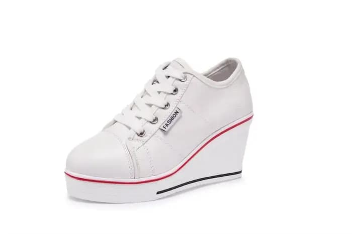 Chaussures femmes nouvelle femme toile compensée vulcaniser chaussures plate-forme respirant toile c