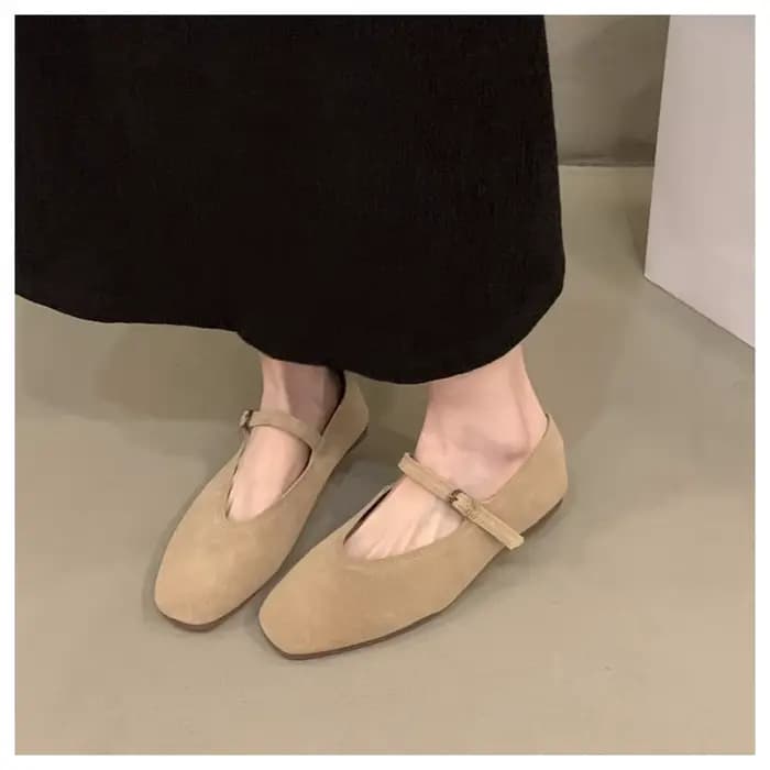 Chaussures de Ballet plates en cuir pour femmes, peu profondes, bout rond, ballerine, mocassins soup
