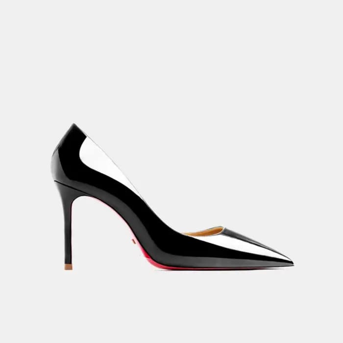 Escarpins en cuir pour femmes 2026 – Talons hauts de luxe à semelle rouge, bout pointu, élégants, po