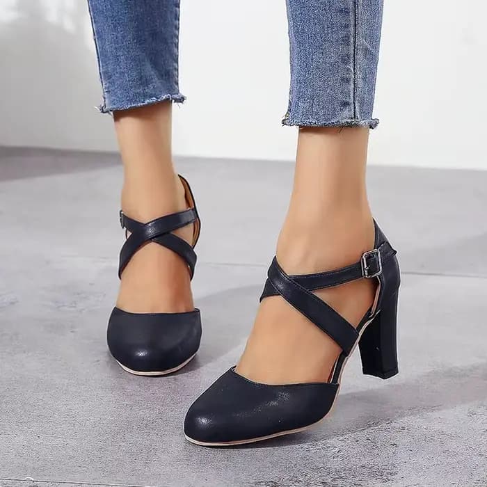 Chaussures à talons hauts pour femmes, chaussures à plateforme décontractées, Parker rond, talon épa