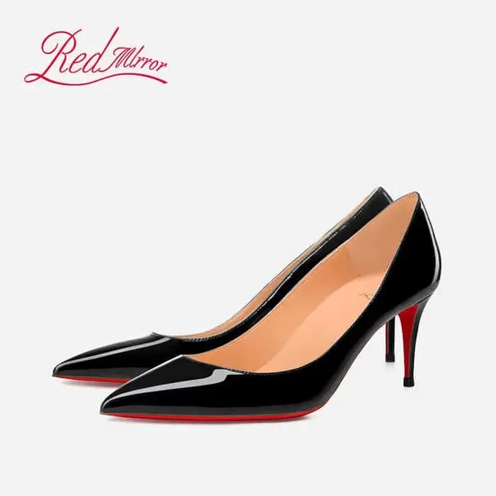 Noir femmes élégantes talons hauts rouge brillant bas marque de luxe femmes talons 2025 tendance bou