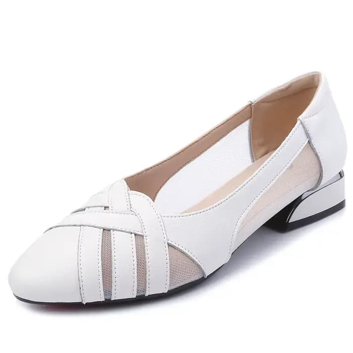 GKTINOO Sandales à bout pointu pour femme, collection été 2026, talons mi-hauts de créateur, en cuir