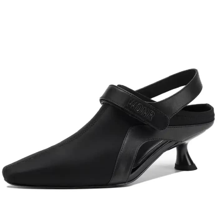 【JOCHEBED HU】 Sandales en cuir véritable faites à la main pour femmes, à bout pointu, à la mode, pou