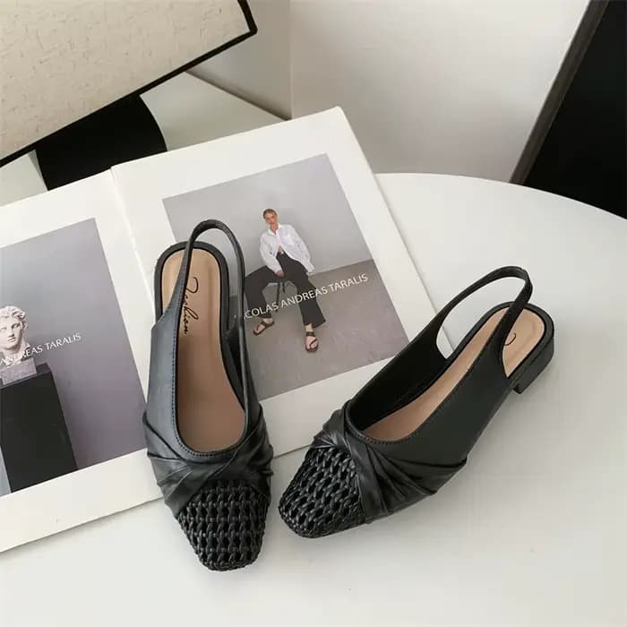 Nouvelles sandales creuses tendance pour l'été décontracté, chaussures femme couleur unie, chaussure