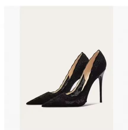 Chaussures de mariage blanches chaussures de mariée Design Sense Niche dentelle pointu talon aiguill