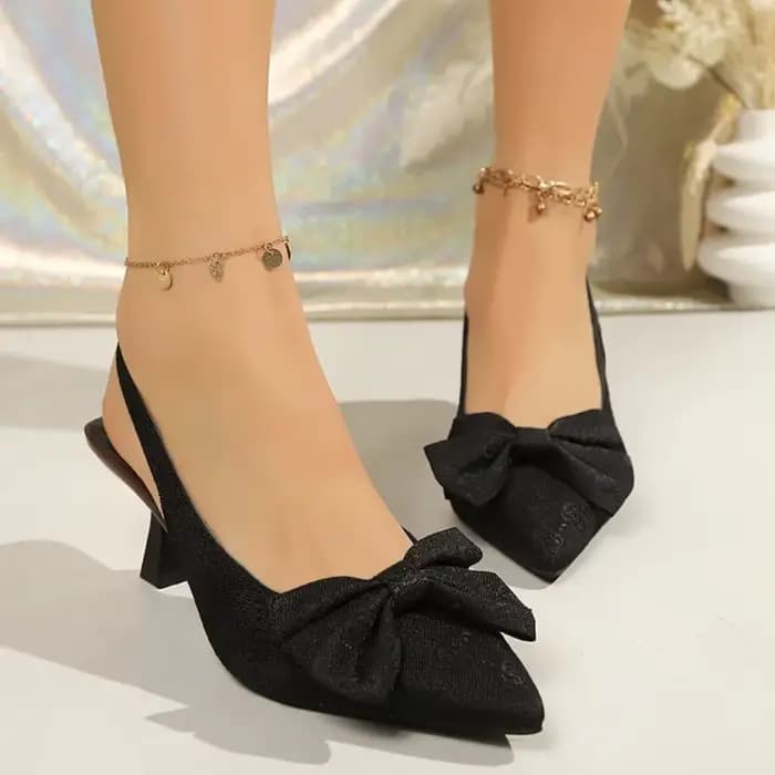 Nouvelles sandales Baotou 2026 pour femmes, à talons hauts et nœud, bout pointu, sexy et élégantes, 