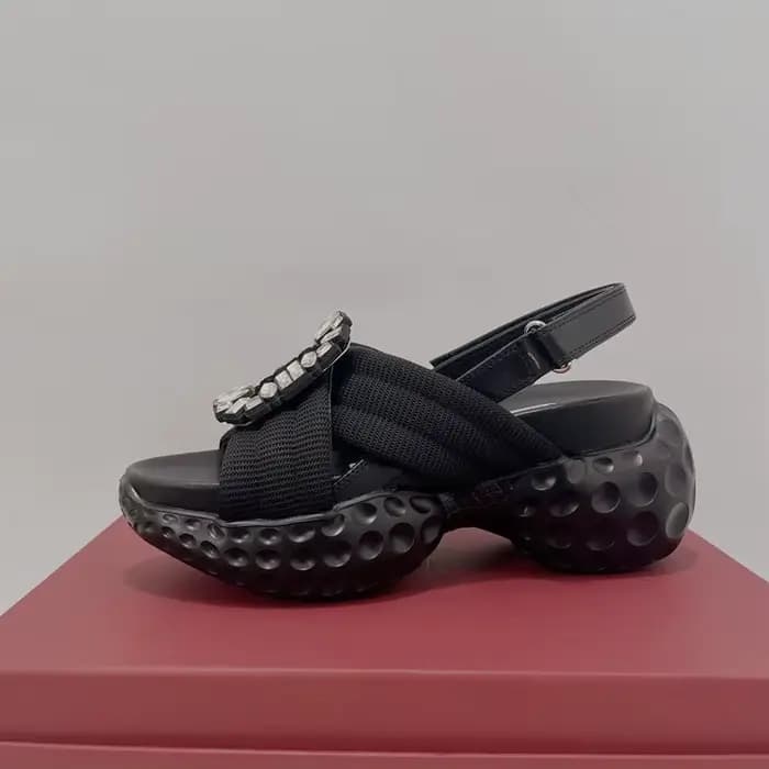 Nouvelles Sandales Femme 2026 – Sandales Plateformes de Luxe à Strass pour Femme – Chaussures Décont