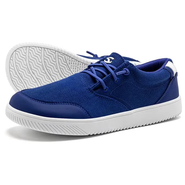 HOBIBEAR Chaussures unisexes style mocassins pieds nus, en toile, à bout large, légères, antidérapan