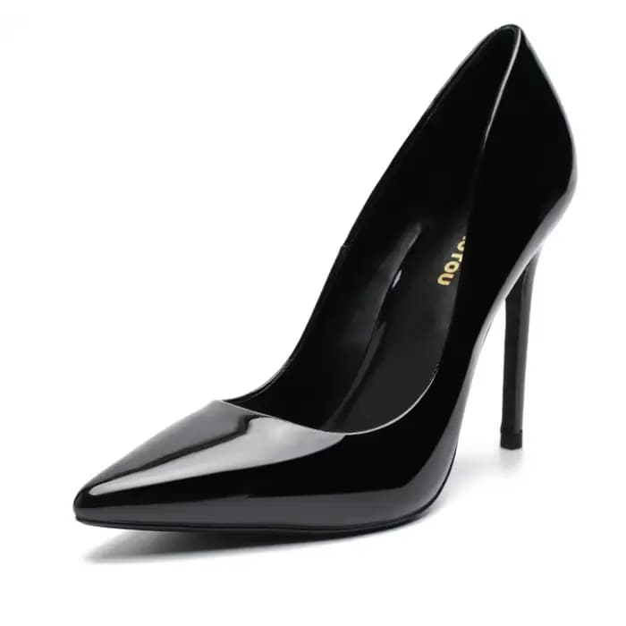 Escarpins de base pour travesti, chaussures de bureau à talons fins de 12cm, à bout pointu, grande t