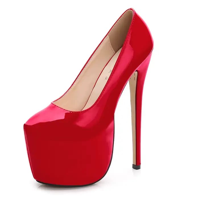 Comemore Femmes Sexy Talons Femmes Plateforme Noir Rouge Discothèque Grande Taille Super Talons Haut