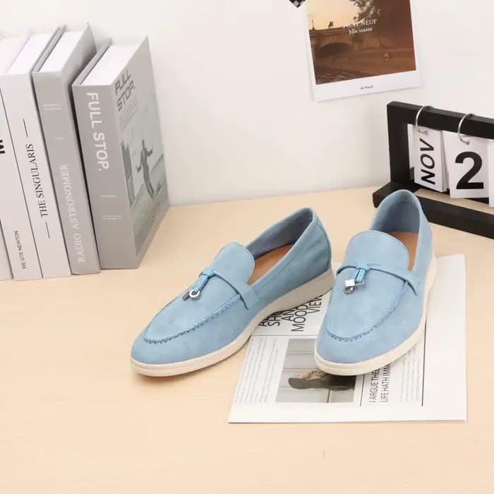 Chaussures Mocassins en daim, modèle élégant pour le bureau et le week-end