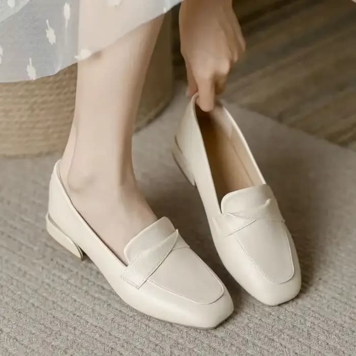 Escarpins à talons carrés coordonnants pour femmes, chaussures formelles moyennes, promotion populai
