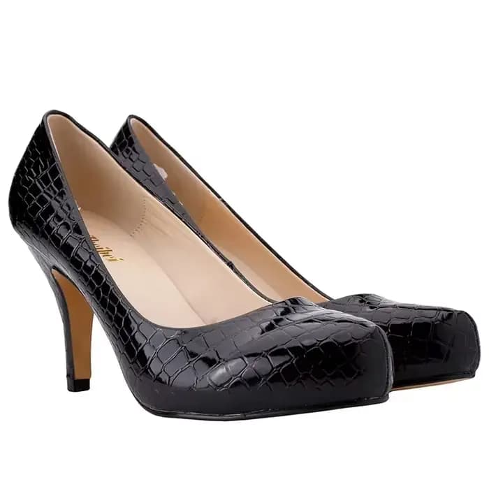 Escarpins Sexy en cuir motif Crocodile pour femmes, chaussures à talons hauts peu profonds, à enfile