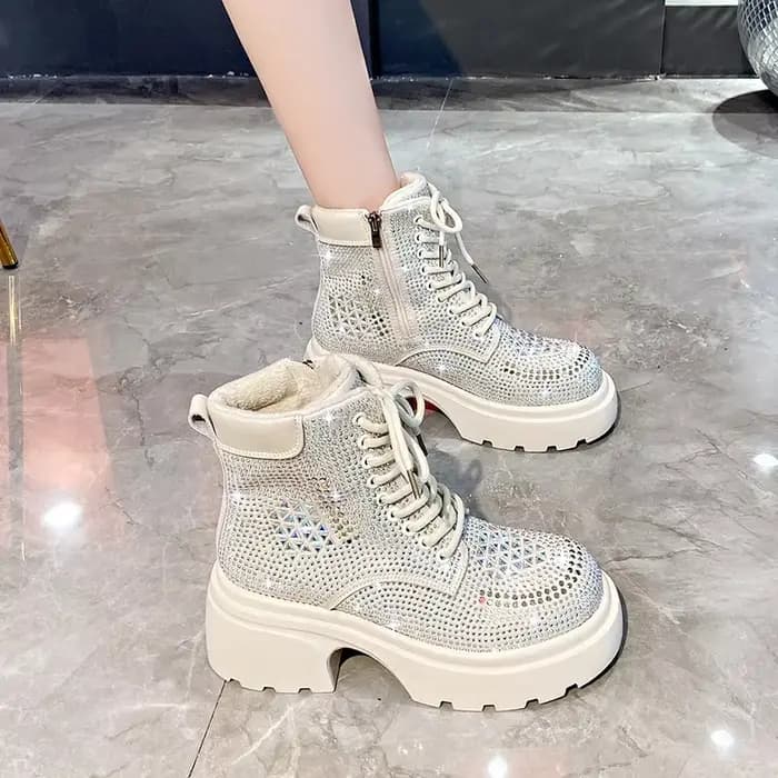 Bottes courtes européennes et américaines pour femmes, collection automne et hiver, optique colorée,