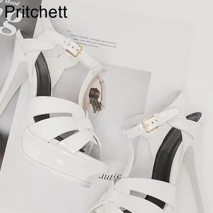 Chaussures en cuir de vachette à talons super hauts pour femmes, chaussures de bouche de poisson, sa