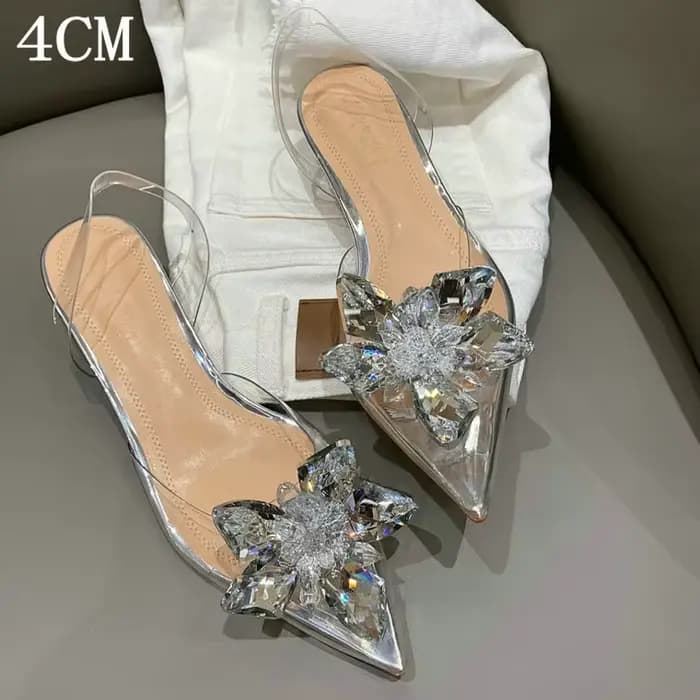 Sandales Baotou argentées pour femme, nouvelle collection été 2026, magnifiques talons hauts transpa