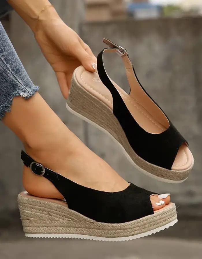 Sandales à talons épais pour femmes, chaussures d'été confortables et élégantes, plateforme imperméa