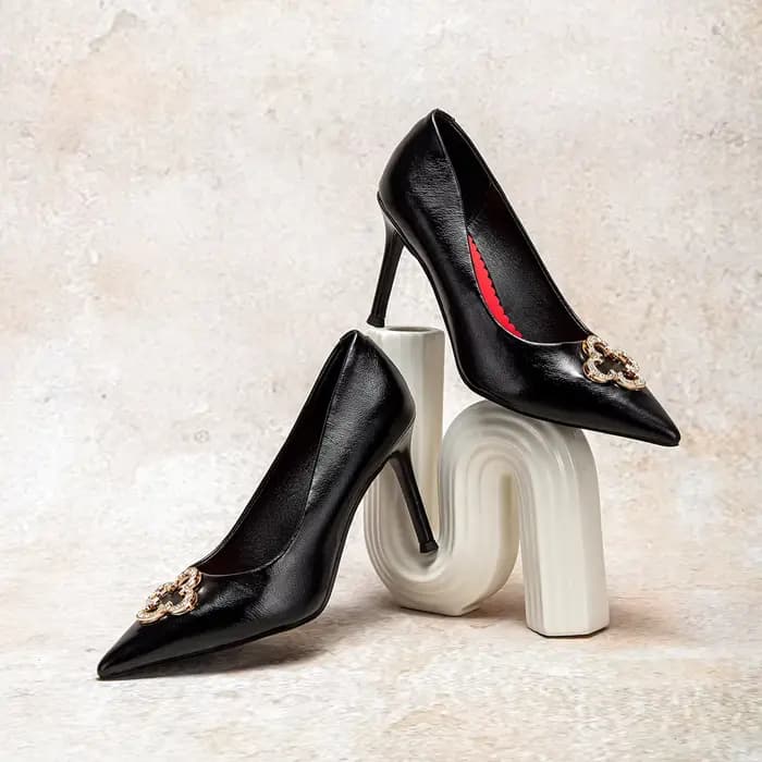 C-H femme talons hauts nouvelles chaussures pointues de haute qualité affaires banlieue filles chaus