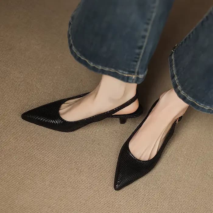 Nouvelles sandales d'été 2026 à bout pointu en cuir véritable pour femmes, chaussures gladiateur fai