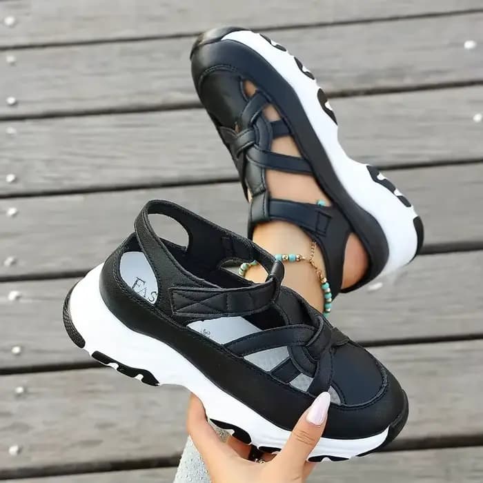 Sandales orthopédiques confortables pour femmes, baskets décontractées à plateforme épaisse, à bout 