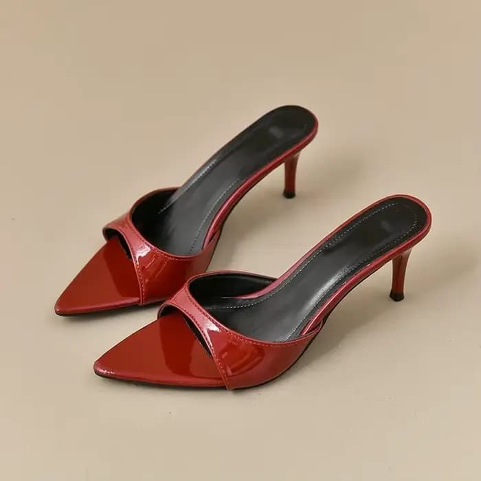 Sandales d'été à talons hauts pour femmes, style classique, bout pointu, talons aiguilles sexy, coll
