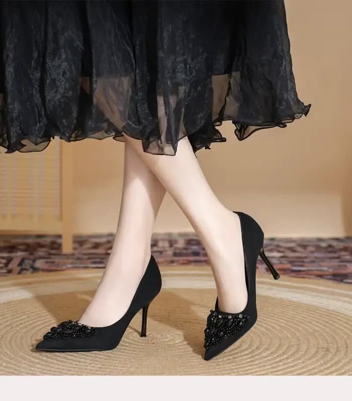 Talons aiguilles Sexy printemps et automne nouvelles chaussures pour femmes à bout pointu