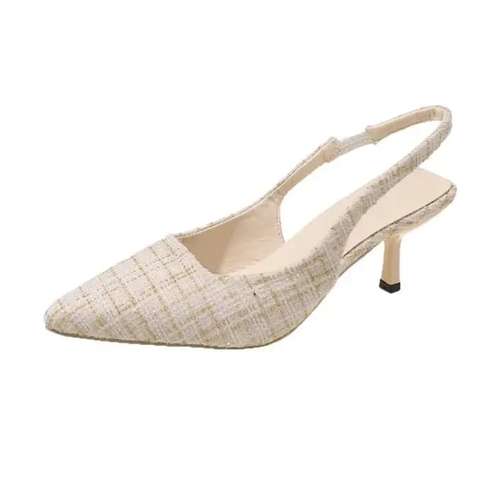 Sandales pointues à talons hauts pour femmes, chaussures simples à demi-tête, chaussures décontracté