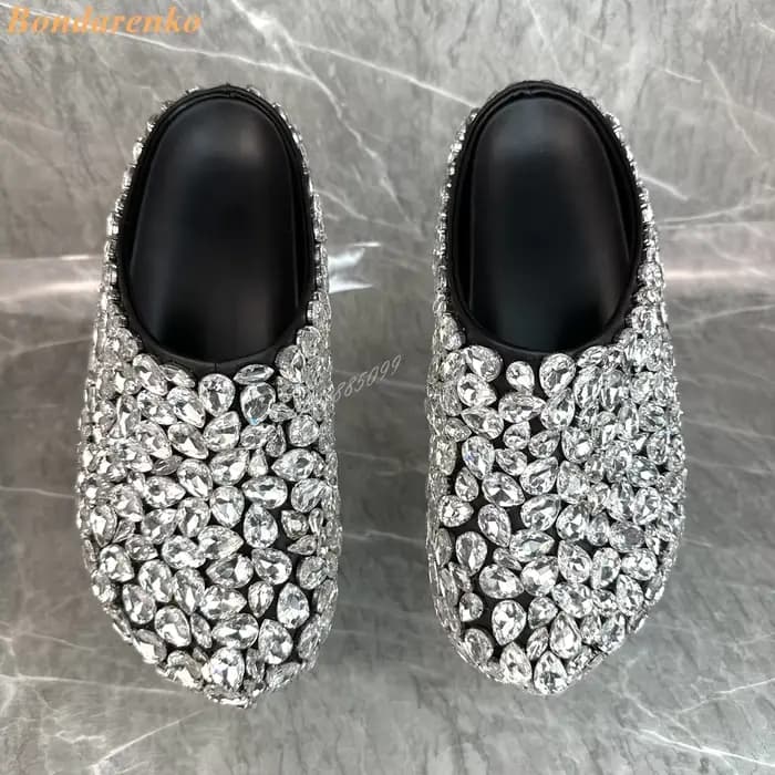 Sandales à enfiler pour femmes, chaussures sexy, rondes, plates avec biscuits, de styliste d'été, dé