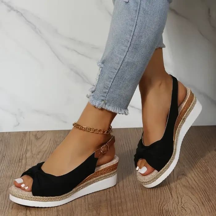 Nouvelles sandales compensées à bout ouvert pour femmes 2026 – Chaussures décontractées à plateforme