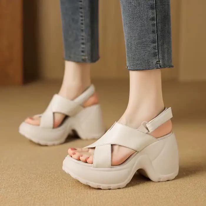 Nouvelles Sandales à Talons Hauts pour Femmes, Chaussures à Plateforme Tendance, Élégantes, Conforta