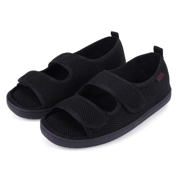 Sandales pour diabétiques, sandales de marche d'été à crochet et boucle réglables, sandales souples 