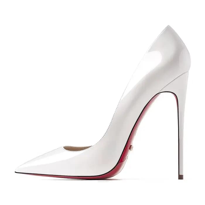 Escarpins à talons hauts pour femmes, semelle rouge brillante, escarpins à bout pointu, chaussures d