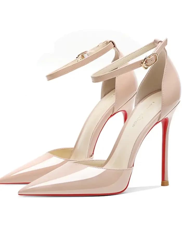 2025 nouveaux talons hauts nus pour femmes, talons fins, boucle une pièce Sexy, chaussures simples c