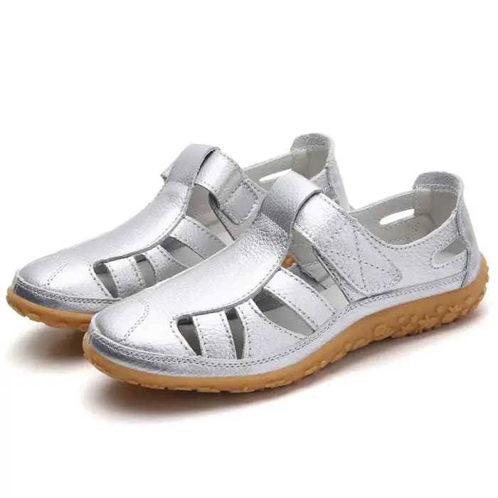 Femmes sandales nouvel été Oxford semelles évider chaussures plates en cuir véritable à la main femm