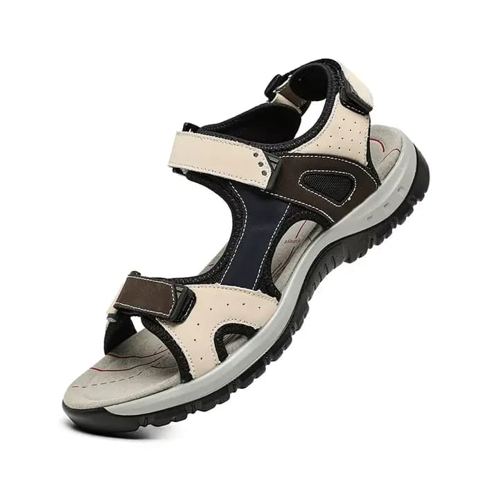 Sandales d'été en cuir pour femmes, chaussures décontractées respirantes, Design à la mode, sandales