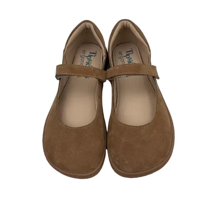 Tipsietoes 2025 printemps automne pieds nus ballerine en cuir pour les femmes avec semelle plate et 