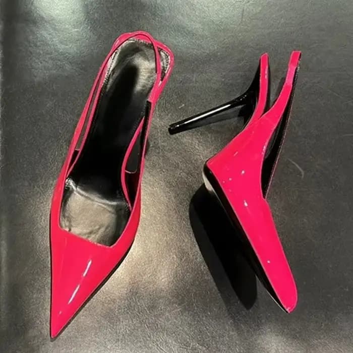 Eilyken Sexy Slingbacks femme pompes sandales Style de rue élégant bout pointu mince talons hauts dé