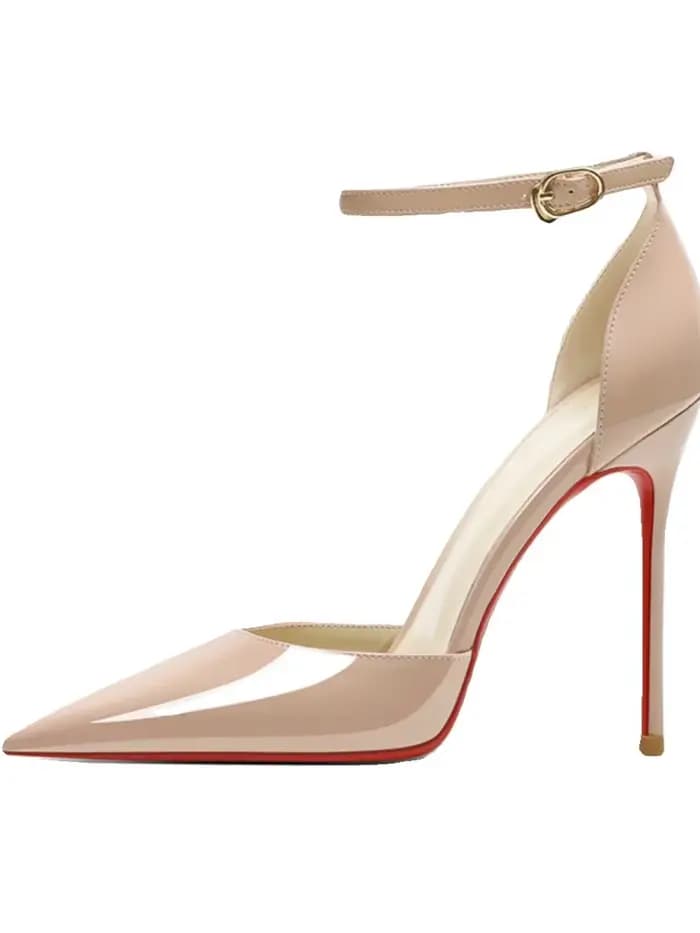 2025 nouveaux talons hauts nus pour femmes, talons fins, boucle une pièce Sexy, chaussures simples c