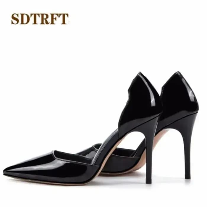SDTRFT été imprimé léopard robe sandales 9 cm Ultra hauts talons fins Sexy bout pointu pompes femmes