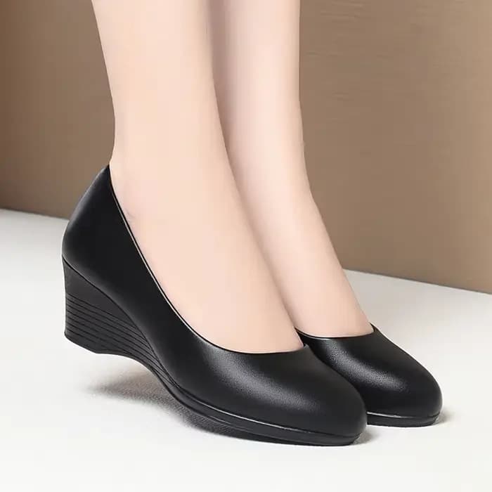 5cm respirant confortable bouche peu profonde plate-forme chaussures à semelles compensées femmes po