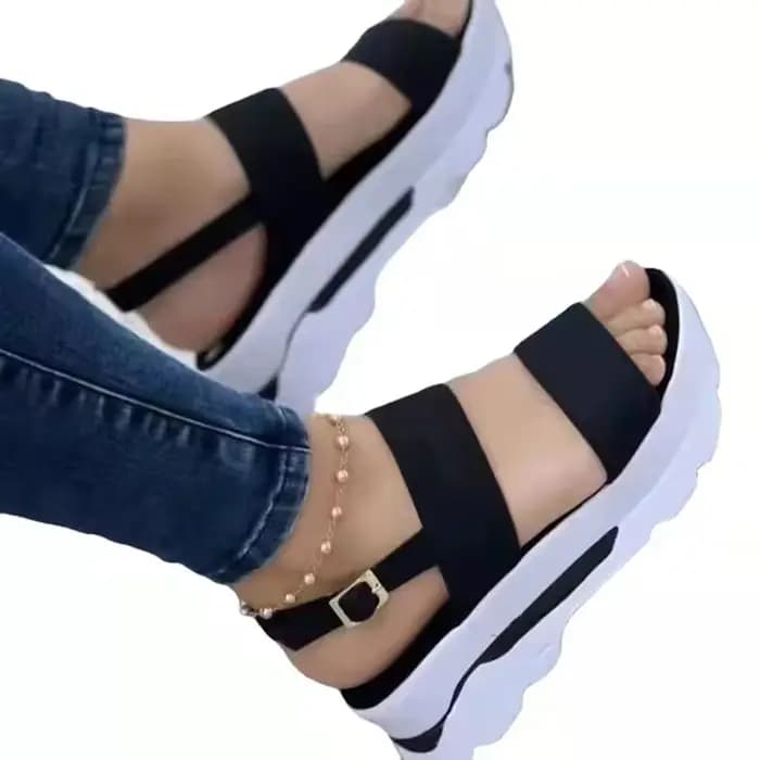Sandales compensées pour femmes, nouvelle collection été, chaussures à plateforme basse, sandales à 
