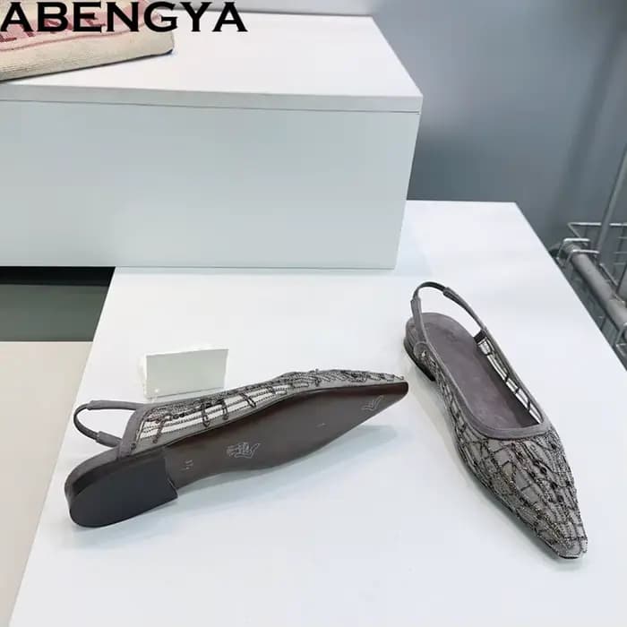 Nouvelles sandales de soirée à talons hauts en maille respirante pour femmes 2026, à bout pointu, st